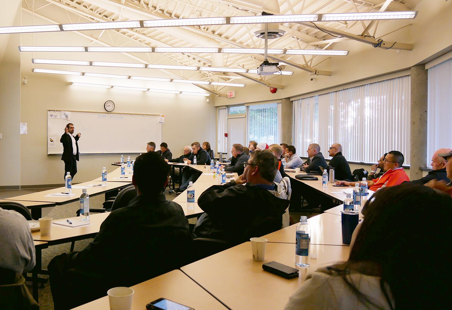 Dino Mariotti from SOPREMA in the RCABC classroom