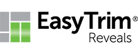 The logo for Easytrim Reveals, a Aluminum Panel Trim company.
